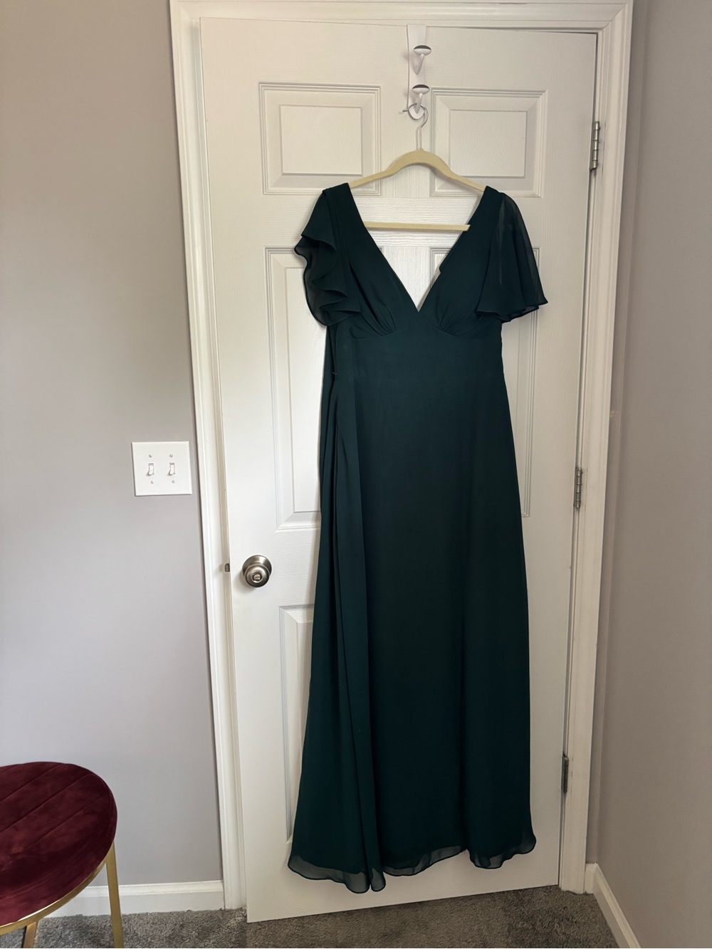 Azazie Kimber Dress in Pine Green